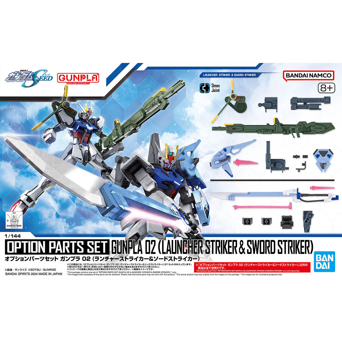 オプションパーツセット ガンプラ 02 (ランチャーストライカー&ソードストライカー)